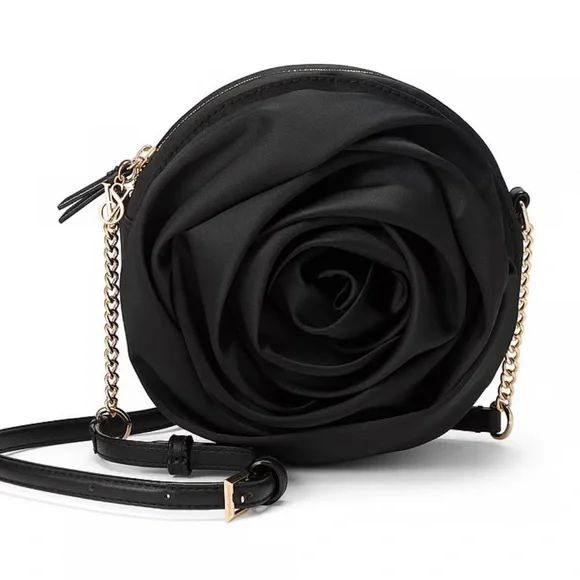 VICTORIA'S SECRET Victoria's Secret Satin Rose Crossbody Bag and Keychain
